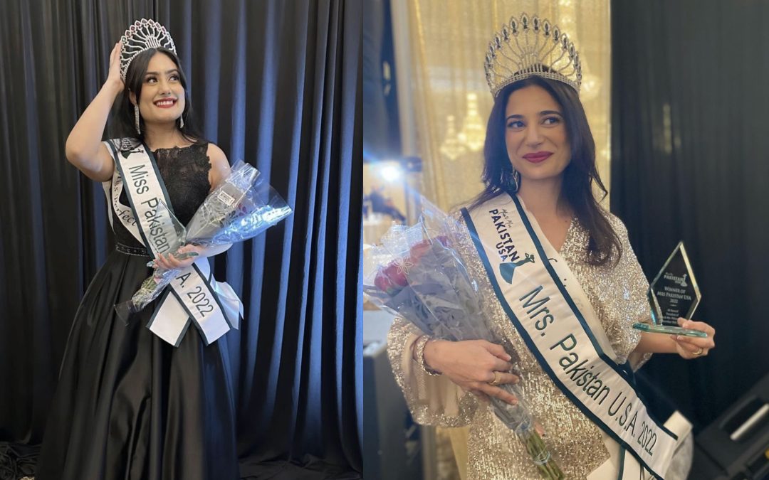 CROWNED THIS YEAR FOR 2022 AT MISS AND MRS. PAKISTAN USA PAGEANT OUR LOVELY MRS. SARAH SAJJAD AND MISS UROOSA MALIK